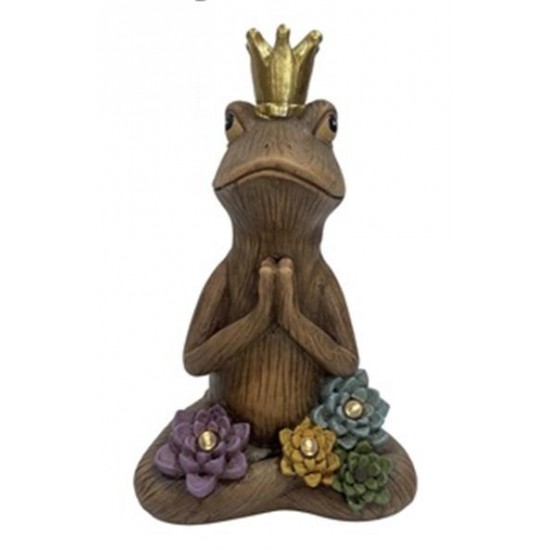 MgO Yoga Frog with Solar Light 31x24x51cm