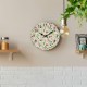 34cm 4/A MDF Pastel Floral Wall Clock