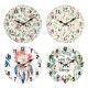 34cm 4/A MDF Pastel Floral Wall Clock