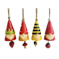 4/A Porcelain Gnome Wind Chime 8.9x8.7x13.5cm