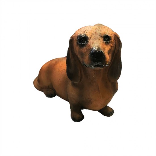 Resin Sausage Dog Statue 25.3x9.5x15cm