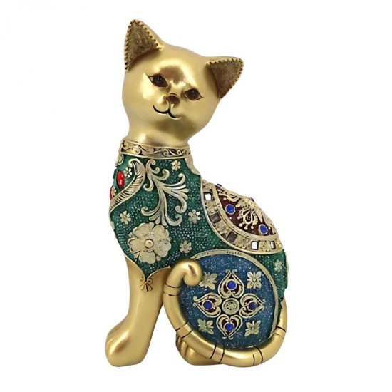 21.5cm Resin Cat Statue