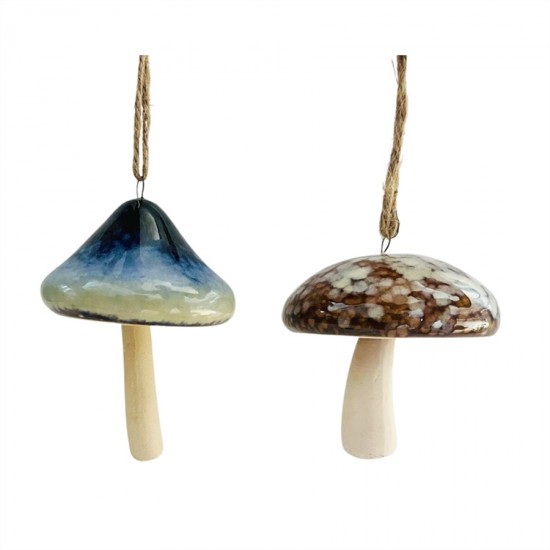 2/A Ceramic Marshroom Wind Chime 7.2x7.2x10.5cm