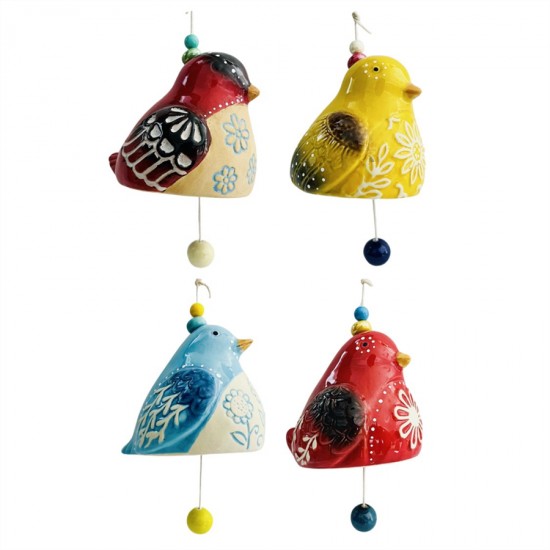 4/A Ceramic Bird Wind Chime 11.5x9x9.5cm