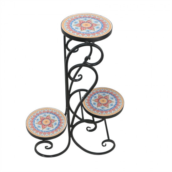 Mosic Metal Flower Pot Stand 39x22.5x66.5cm