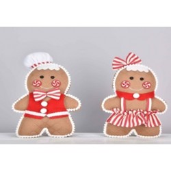 Fabric Boy & Girl Gingerbread Décor 2/A 18*6*30cm