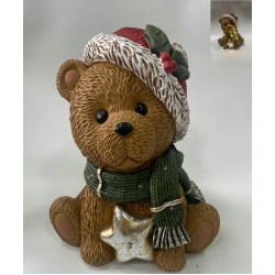 MgO Teddy Bear with LED 28.5x22x30cm