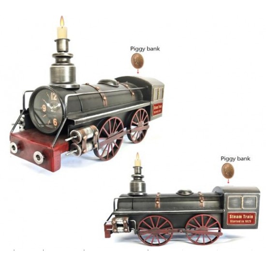 Stem Train Table Clock & Money Bank 47x18x28cm