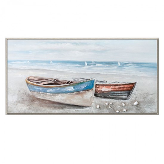 Hand Painted Canvas Print in Frame 142.5x72.5x4.5cm