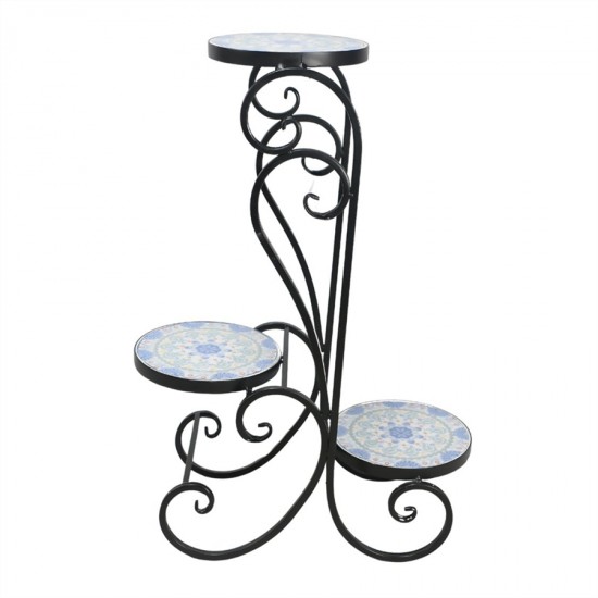 Mosic Metal Flower Pot Stand 39x22.5x66.5cm