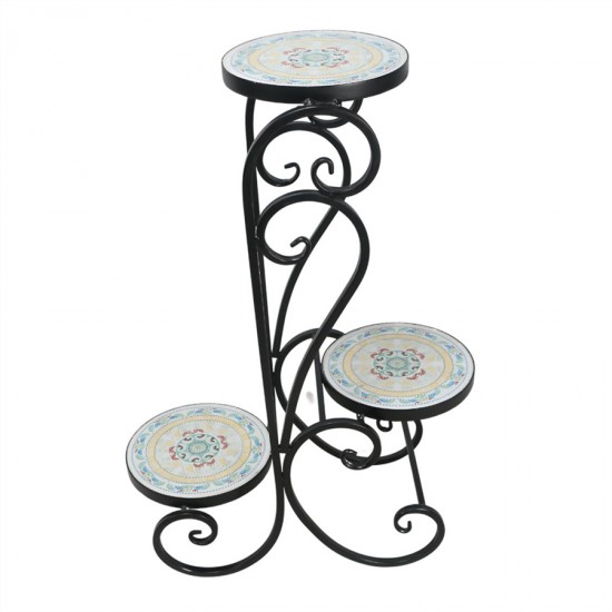 Mosic Metal Flower Pot Stand 39x22.5x66.5cm