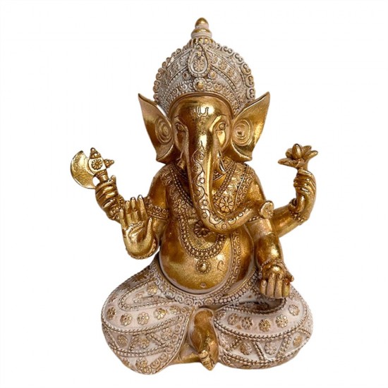 Resin Sitting Ganesh 22x18x28cm