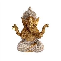 Resin Sitting Ganesh 16x12x18cm