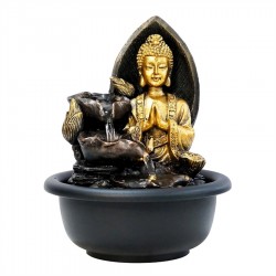 Resin Buddha Fountain 16x16x19cm