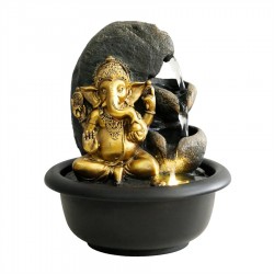 Resin Ganesh Fountain 16x16x19cm