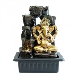 Resin Ganesh Fountain 31x21x40cm