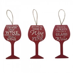 3/A MDF Wine Bottle Gift Tag 7x0.5x13cm